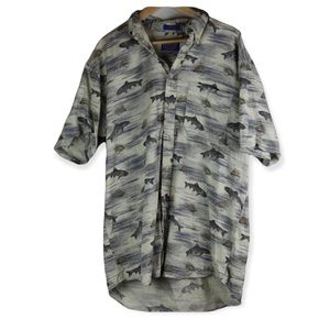 Pendleton Mens Large Camp Button Up Shirt Fishing Outdoors Cotton